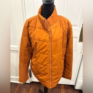Cole Haan Women’s Burnt Orange Puffer Jacket Sz XL RN 54163